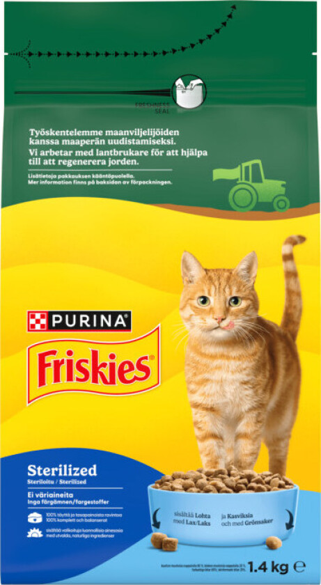 Friskies Steril Laks&Grønnsaker 1.4kg Purina