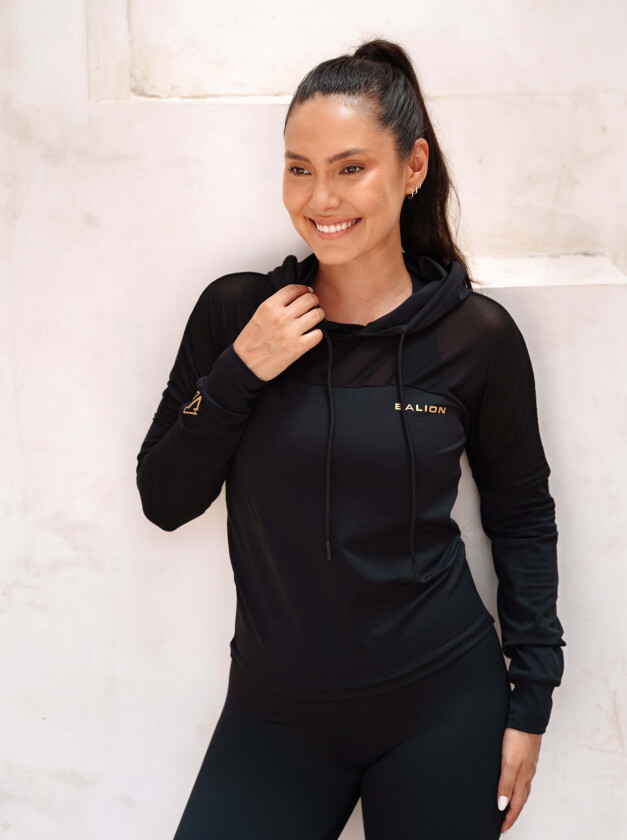 Essential Gold Digger Black Mesh Hoodie