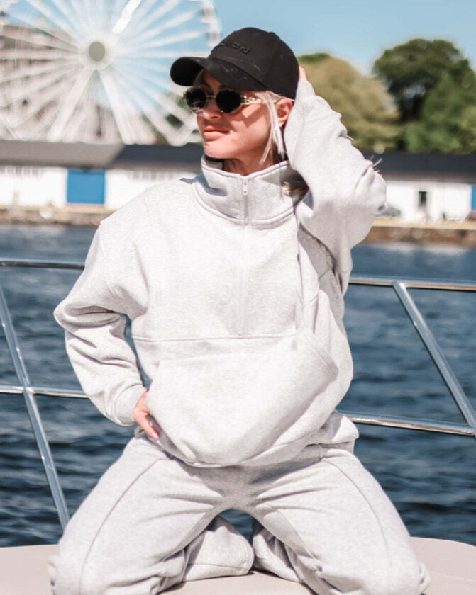 Celeste Half Zip Sweater Grey