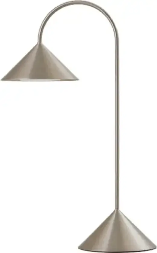 Grasp LED-batteridrevet bordlampe, stål, høyde 47 cm, metall