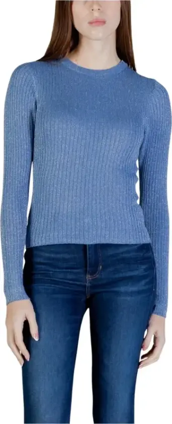 Jacqueline de Yong, Dame, Strikkevarer, Blå, XS