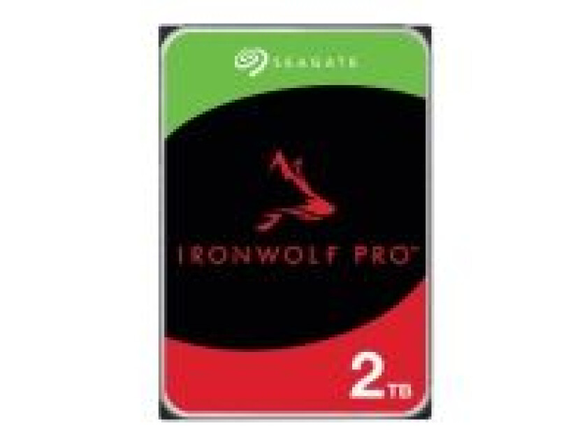 IronWolf Pro ST2000NT001 - Harddisk - 2 TB - intern - 3.5 - SATA 6Gb/s - 7200 rpm - buffer: 256 MB - med 3-års Rescue Data Recovery