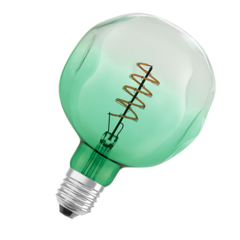 LED-lyspære Vintage 1906 Globe Spiral Filament 4.5W/816 (18W) Green Dimmable E27