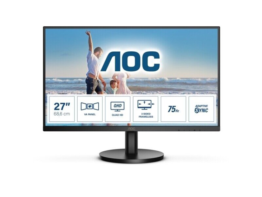 27" AOC Q27B3MA - 2560x1440 - 75Hz - VA - 4 ms - Skjerm