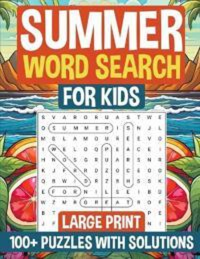 Summer Word Search for Kids Large Print