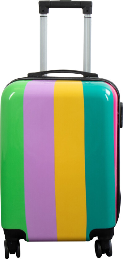Kabinkoffert - Hardcase lettvektskoffert - Trolley med motiv - Zapp - Regnbuestriper