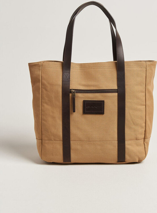 GANT Washed Canvas Tote Bag Warm Khaki