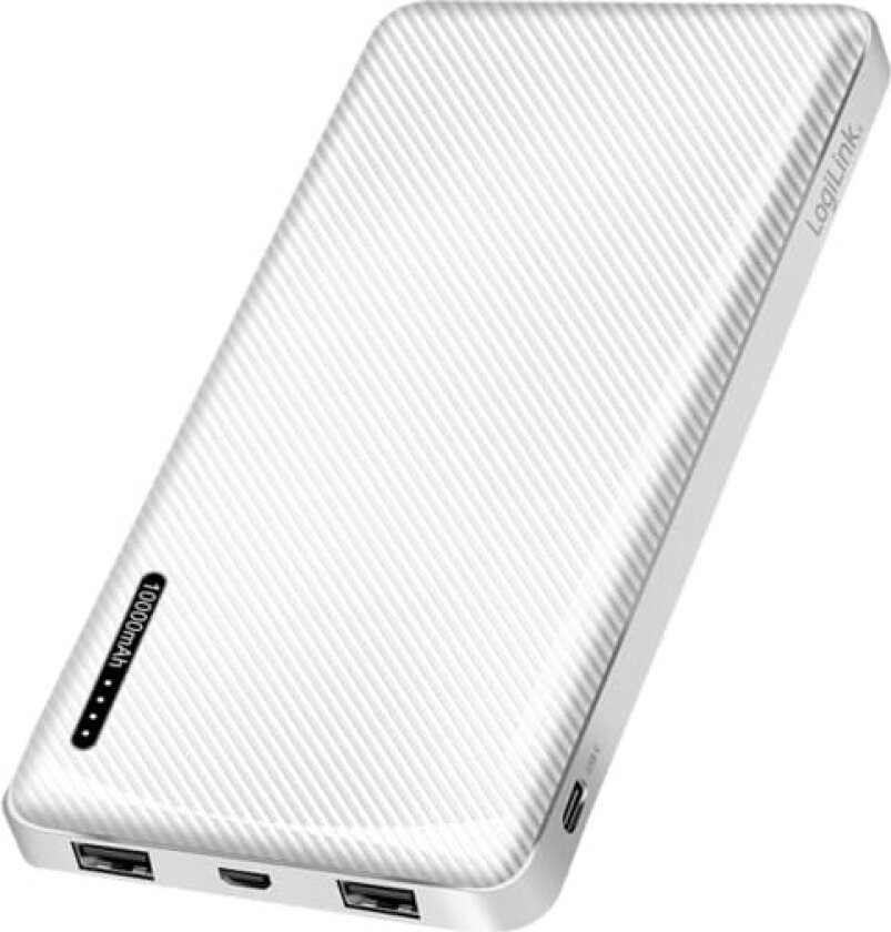 LogiLink PA0328WRF, 10000 mAh, 12 W, Hvit