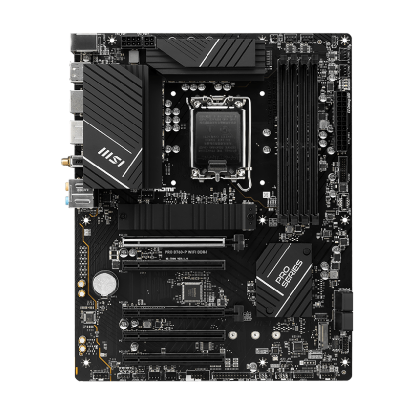 PRO B760-P WIFI DDR4 Hovedkort - Intel B760 - Intel LGA1700 socket - DDR4 RAM - ATX