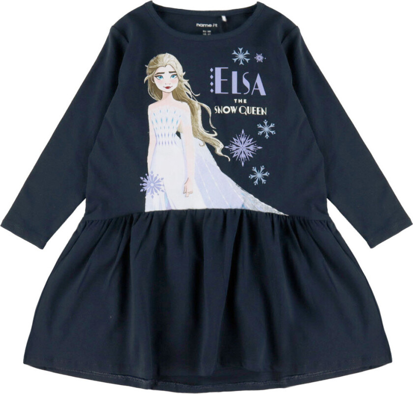 Kjole - Frossen - NmfPjulina - Dark Sapphire - - 4 år (104) - Kjole