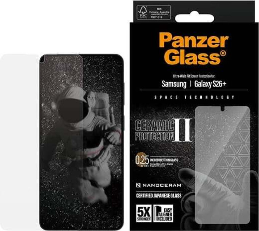Ceramic Screen Protector Samsung Galaxy S26+ | Ultra-Wide Fit w. EasyAligner