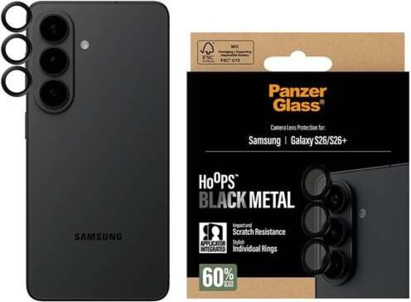 Hoops® Camera Lens Protector Black Samsung Galaxy S26 | S26+