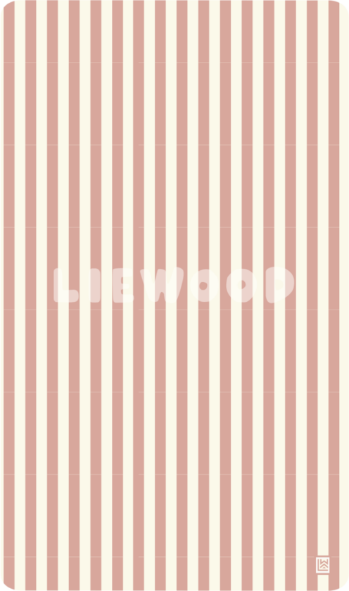 Summer Beach Towel - Coral blush / creme de la creme stripe - One size