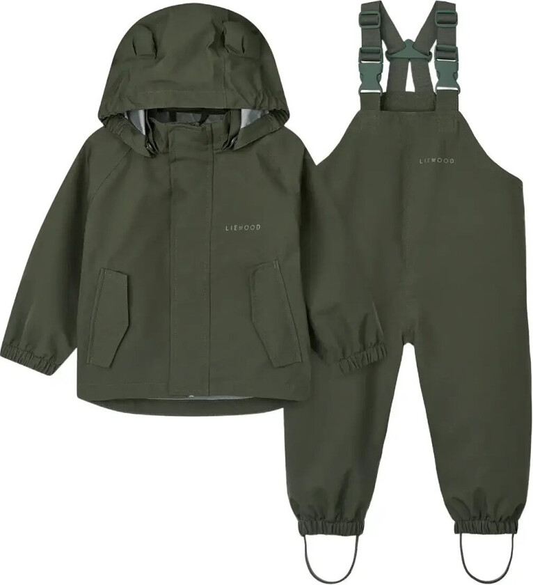 Manu Rainwear Set - Khaki green - 98