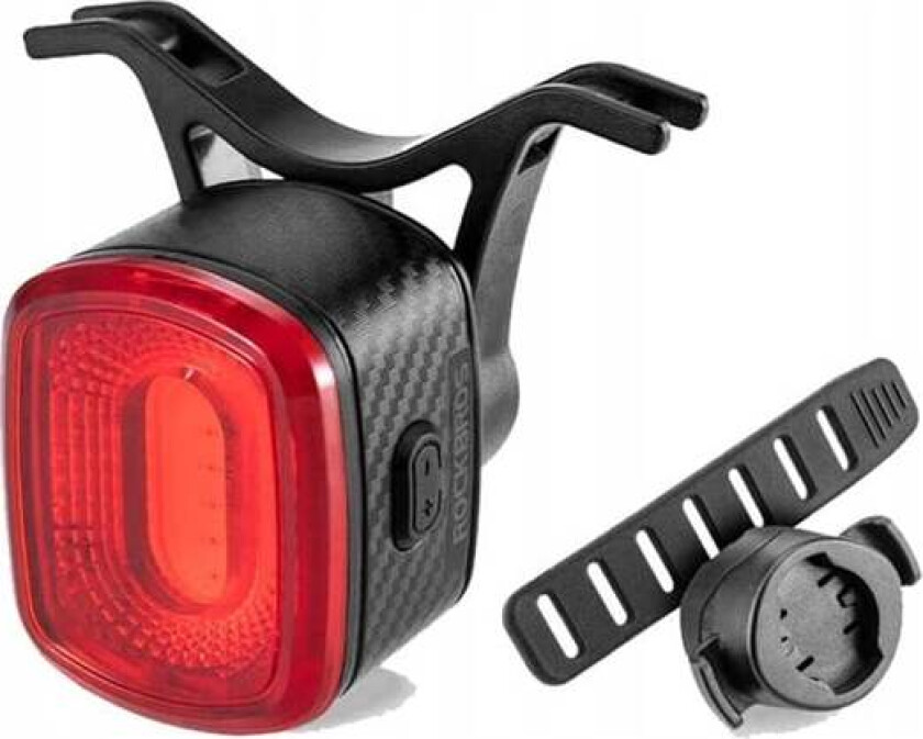 Q2S LED Rear Bike Light with Smart Stop System + USB-C - USB-A Cable - Black