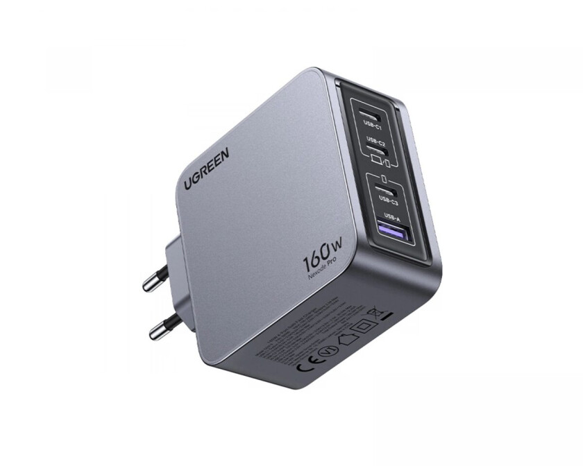 Nexode Pro 160w 4-Port Gan Vegglader Med 240w Usb-C Kabel