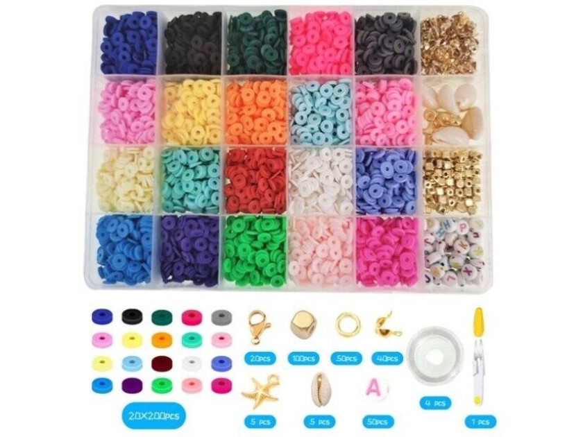 Clay Beads Set 4.000 Beads