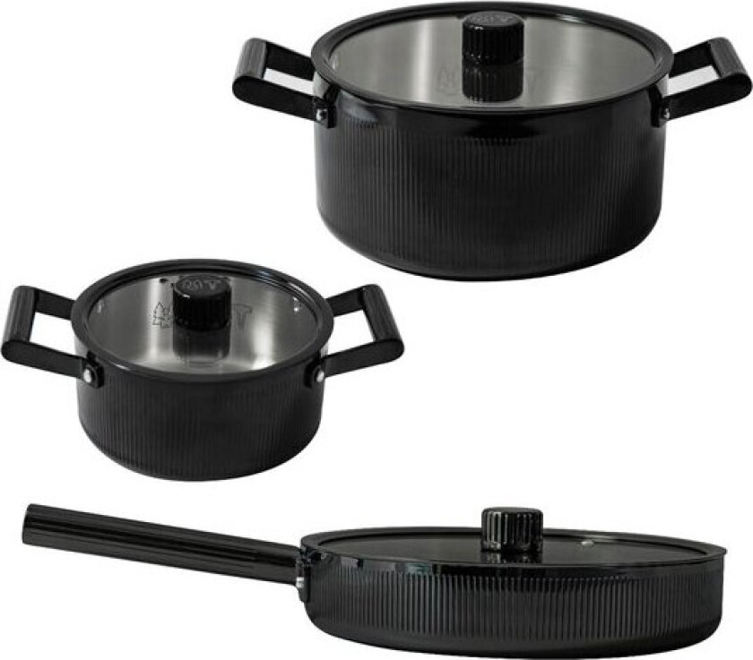 Glima grytesett 3 stk Limited Edition svart