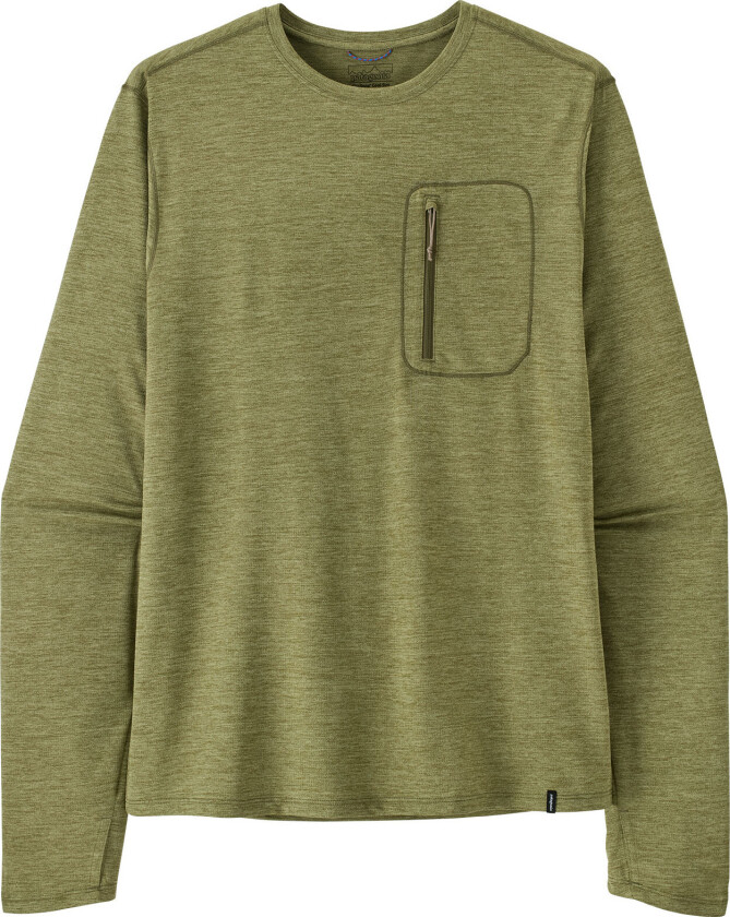 Men's Long Sleeved Capilene Cool Sun Shirt Caper Green - Buckhorn Green X-dye