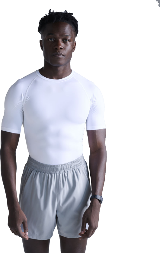 2XU Men's Core Compression Short Sleeve White/white