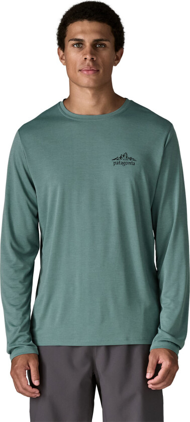 Men's Long Sleeved Capilene Cool Daily Shirt Cloud Crag Blue Sage - Light Blue Sage X-dye