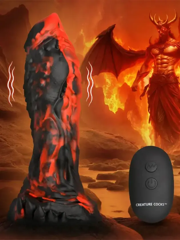 Inferno Cock Vibrating Silicone Dildo 20 cm