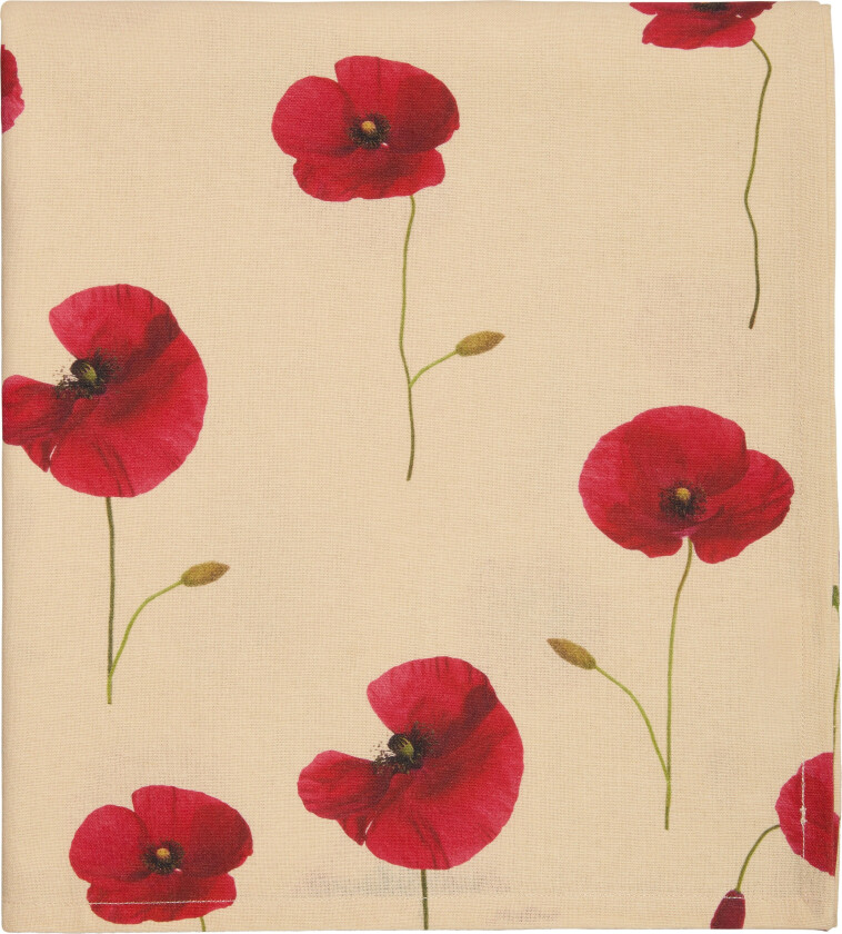 Vallmo Duk 140x240 Cm - Duker & Løpere Bomull Beige - 7340149805818