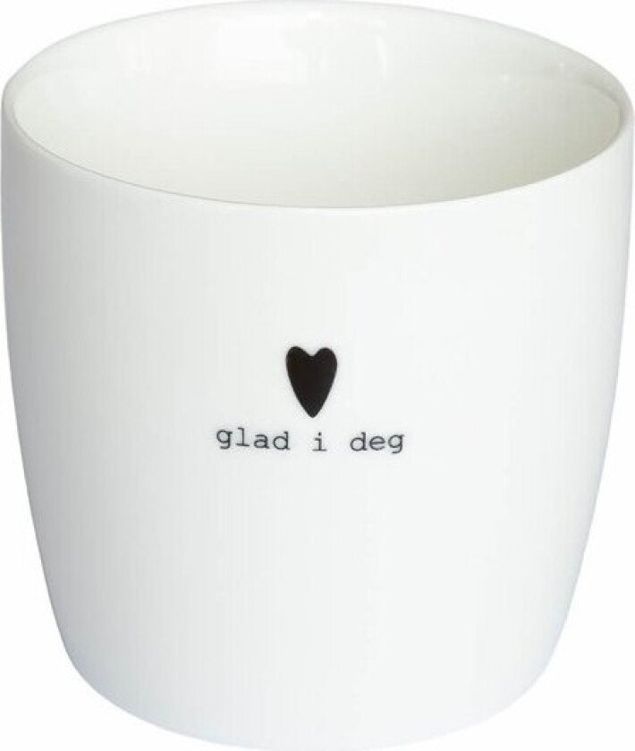 Krus Glad i deg 30 cl hvit