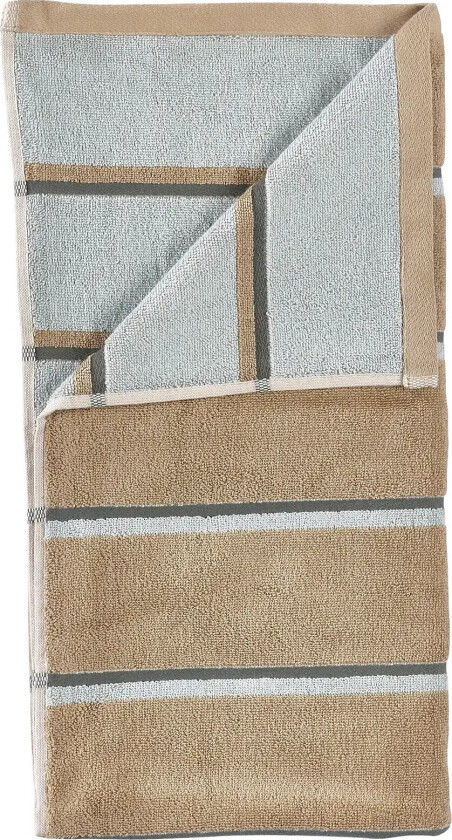 Håndklæde Sauna 50X100 Camel/Ice Blue/Olive Green - Beige - 100X50X0.5CM x 100