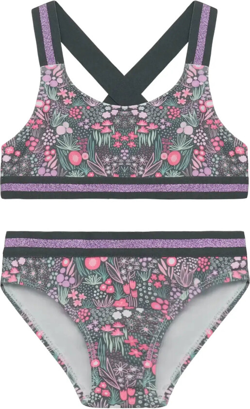 Bikini W. Contrast Straps, Aop - Multi/patterned - 128