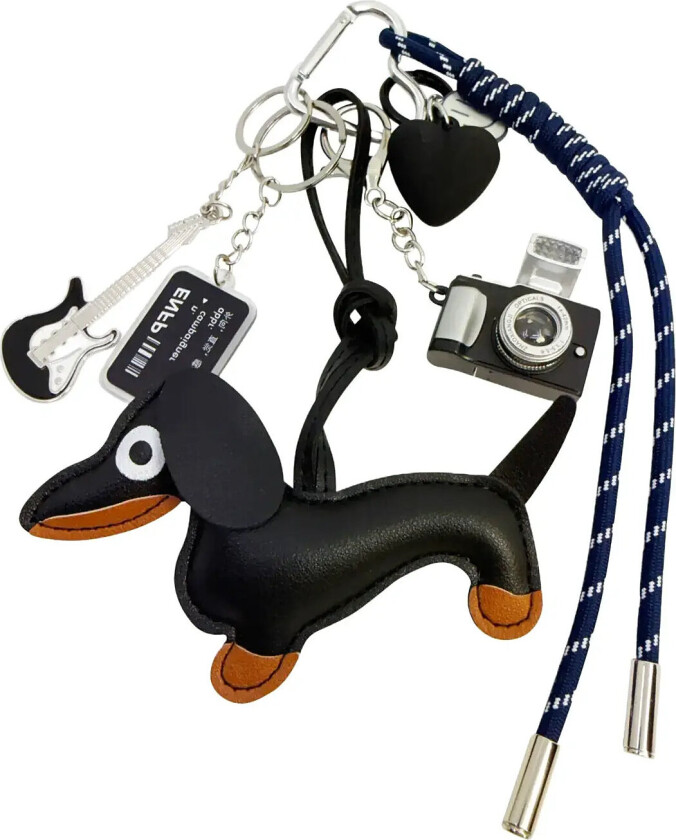 Bag Charm Black Dog - Black - ONE SIZE