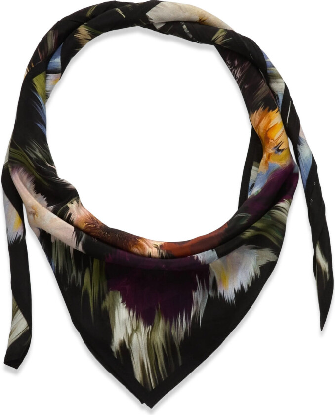 Bilde av Rodebjer Flower Border Scarf - Black - ONE SIZE