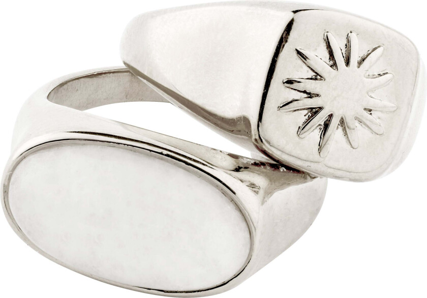 PRISM ringer 2-i-1 sett, sølvbelagt