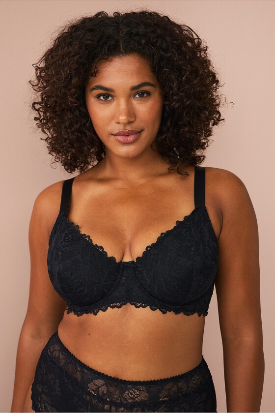 Spile-BH i blonde - Svart