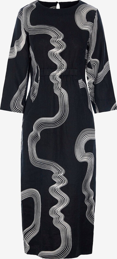 Kjole i lin Hikazu - Svart