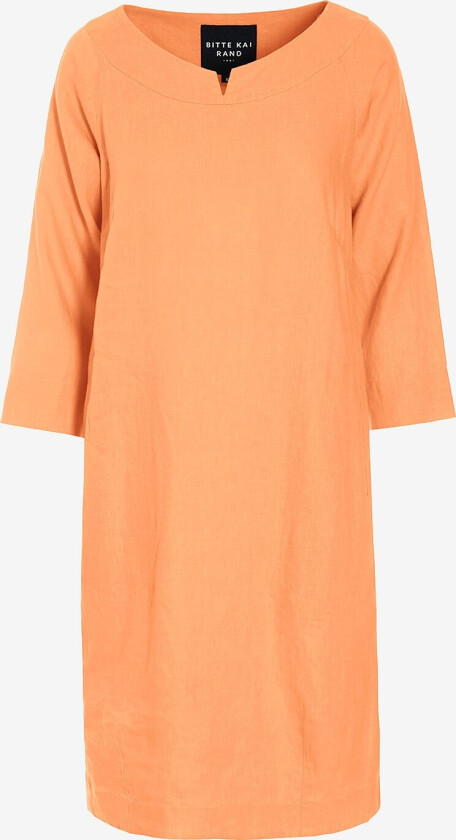 Kjole i lin Lazy Linen - Orange