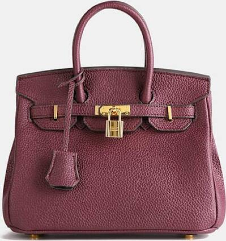 Stilig lychee-mønstret klassisk platina veske dameveske luksuriøs stor kapasitet skulder crossbody håndveske 30cm