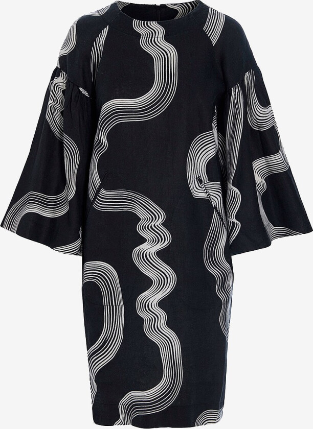 Kjole i lin Hikazu - Svart