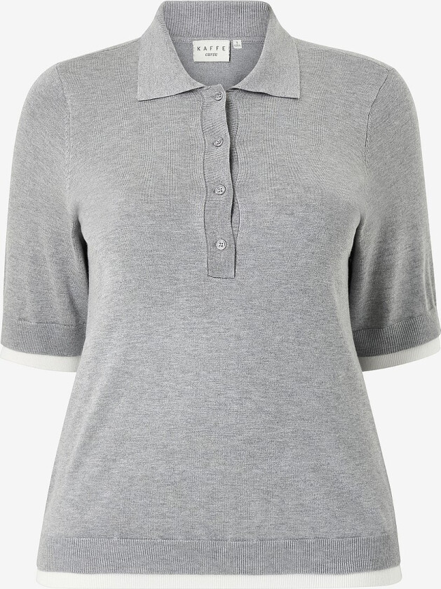 Pullover Kclizzy Contrast Polo Knit - Grå