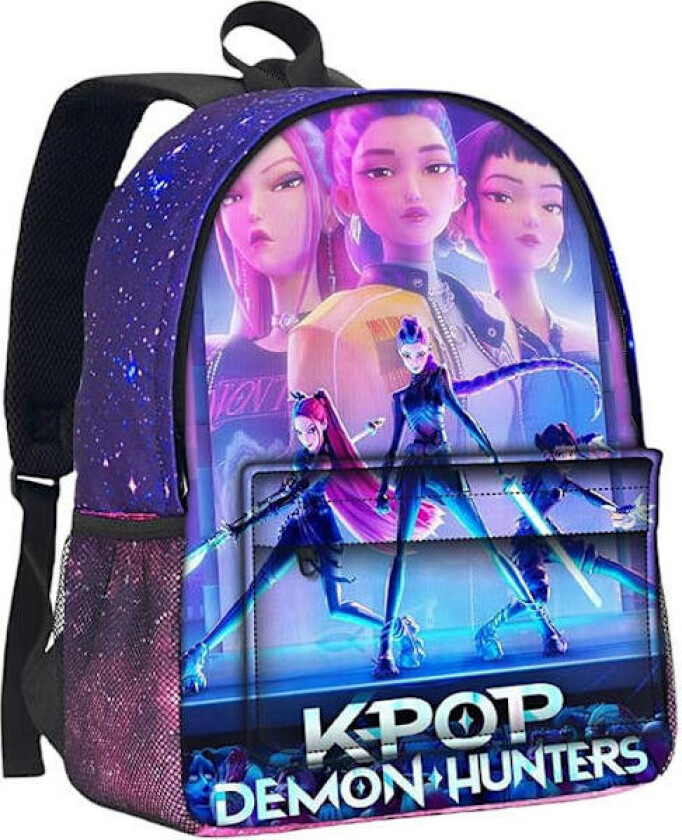 K Pop De-mon Huntrix Ryggsekk - Vanntett Skolesekk med Huntrix Rumi/Mira/Zoey Animasjonskaraktertrykk Skolesekk for Gutter, Jenter og K-pop Fans