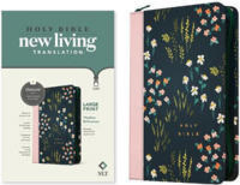 NLT Large Print Thinline Reference Zipper Bible, Filament