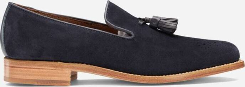 Premium Tassel Loafer - Camoscio Marino Blå UK 8