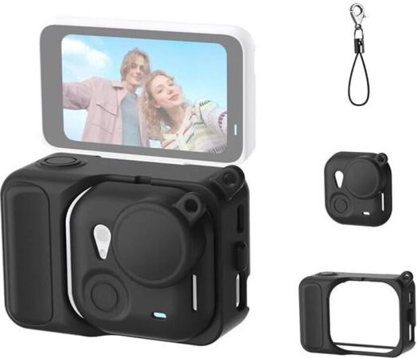 Silikonbeskyttelsesveske Puluz for Insta360 Go Ultra (svart)