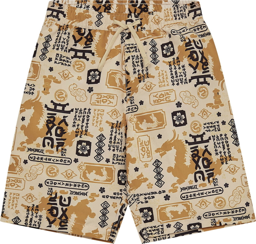 LEGO® Ninjago Badeshorts - LwAiko - Mørk Off-White - LEGO® Wear - 10 år (140) - Badetøy