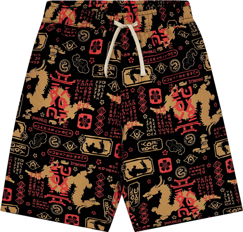 LEGO® Ninjago Badeshorts - LwAiko - Svart - LEGO® Wear - 4 år (104) - Badetøy