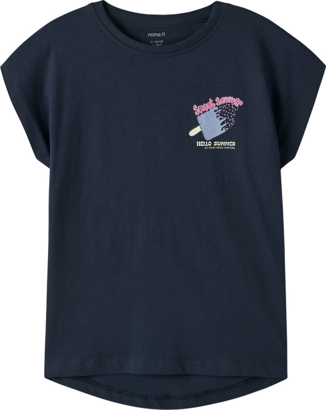 T-skjorte - NkfViolet - Navy Blazer/Summer - - 6 år (116) - T-skjorte