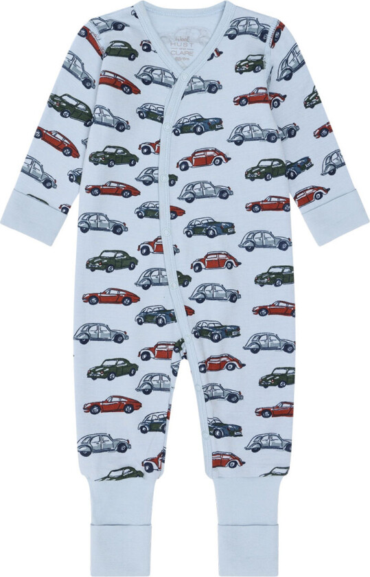 Nattdrakt - Ull - HCMobi Cars - Baby Blue - - 1½ år (86) - Nattdrakt