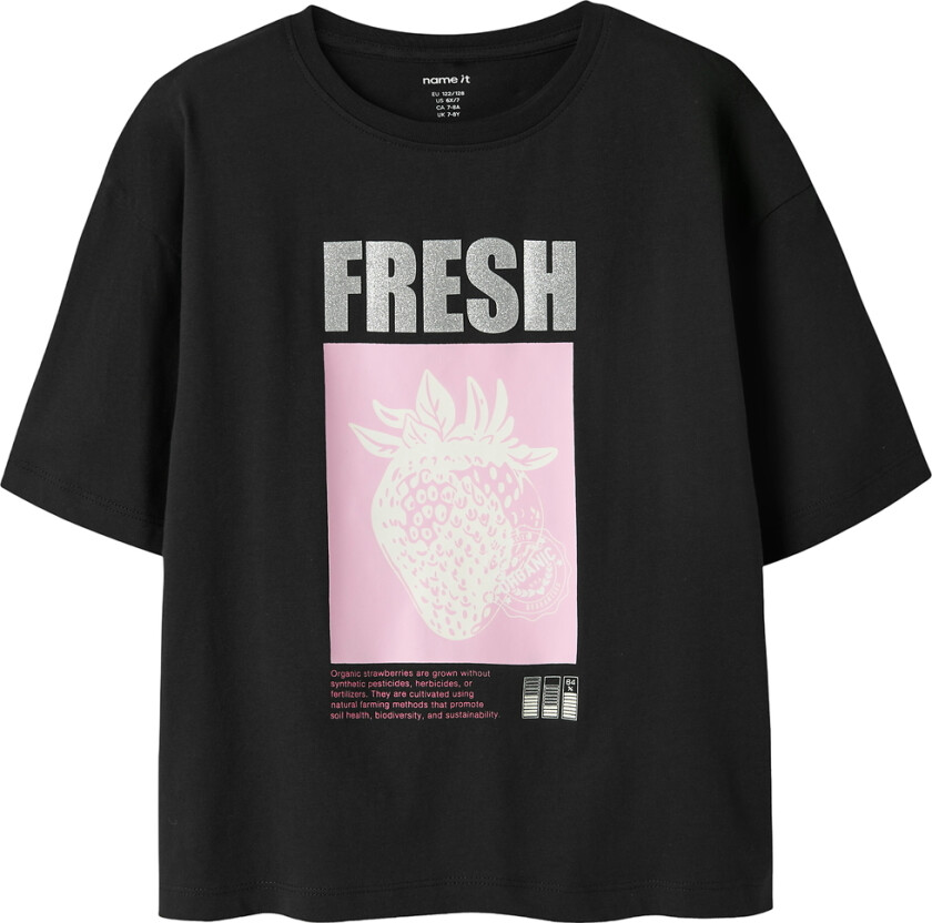 T-skjorte - NkfFalkaz - Black - - 7-8 år (122-128) - T-skjorte