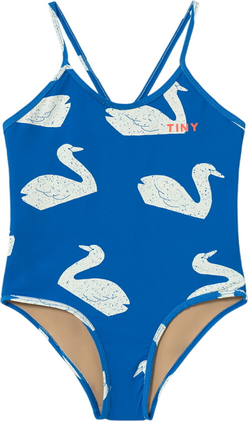 Badedrakt - BIG Svaner - Blå - - 4 år (104) - Badetøy