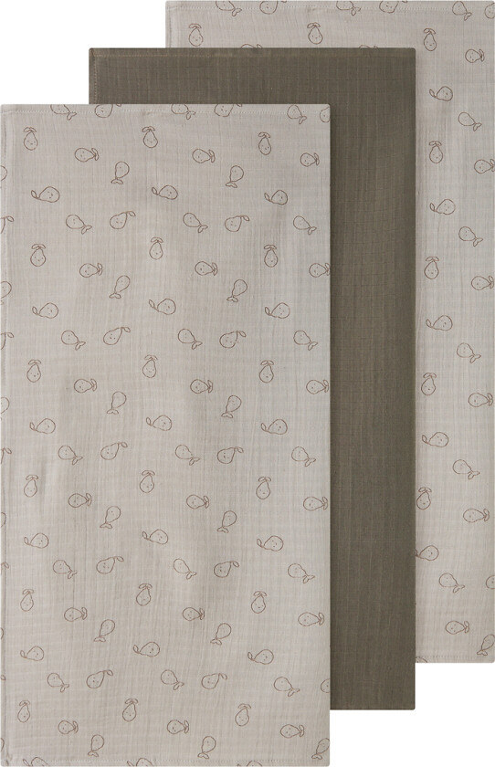 Stoffklutene - Muslin - 70x70 - NbnOhappy - 3-pack - Cha - - OneSize - Gulpeklut
